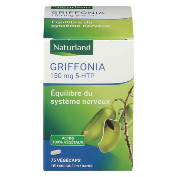 Griffonia, Equilibre du système nerveux 75 végécaps Naturland - Parashop