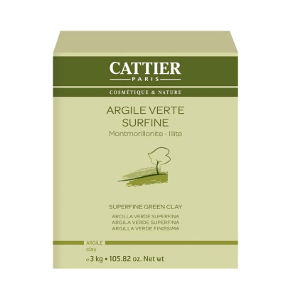 Argile verte surfine en poudre, 200g Cattier - Parashop