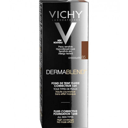 DERMABLEND Fond de Teint Correcteur CHOCOLATE N°85. Tube 30ml Vichy - Parashop