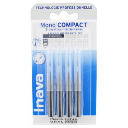 MONO COMPACT Brossettes interdentaires 0.6 mm, noir x4 Inava - Parashop