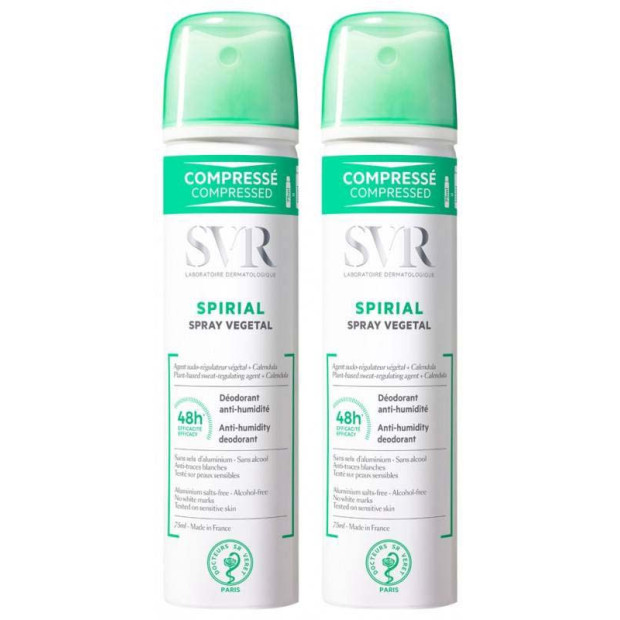 SPIRIAL SPIRIAL, Déodorant Spray Végéral 75ml lot de 2 SVR - Parashop