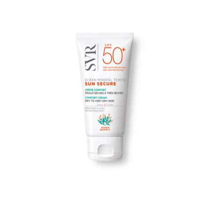 SUN SECURE Ecran mineral teinté crème confort peaux sèches très sèches SPF50+, 50ml SVR - Parashop