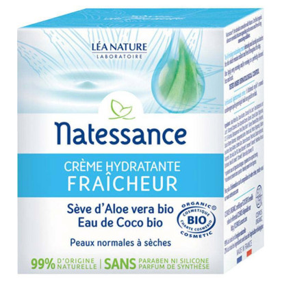 Crème Hydratante Fraicheur Peaux Normales à Séches Bio 50ml Natessance - Parashop