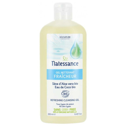 Gel nettoyant fraicheur visage, 250ml Natessance - Parashop