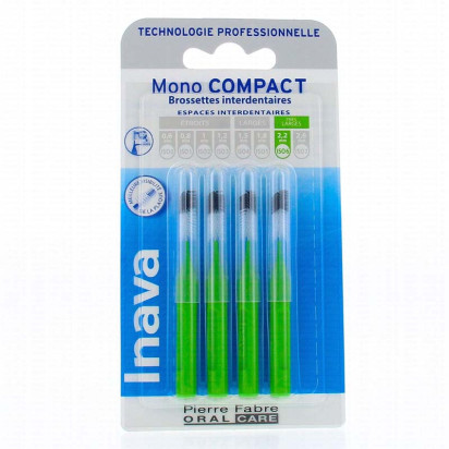 MONO COMPACT Brossettes interdentaires 2.2 mm, vert x4 Inava - Parashop