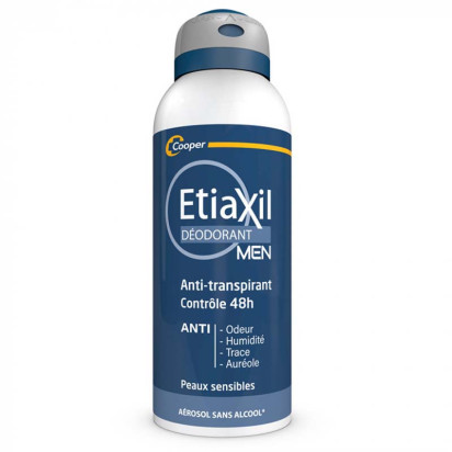 Déodorant homme anti-transpirant 48H, spray 150ml Etiaxil - Parashop