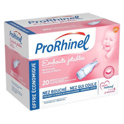 PRORHINEL Embouts jetables pour mouche-bébé. Boîte 20