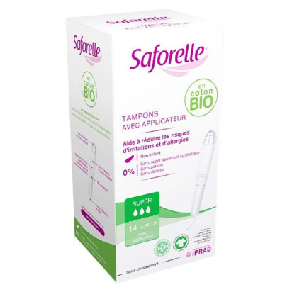 Coton Protect 14 Tampons Super avec Applicateur Saforelle - Parashop