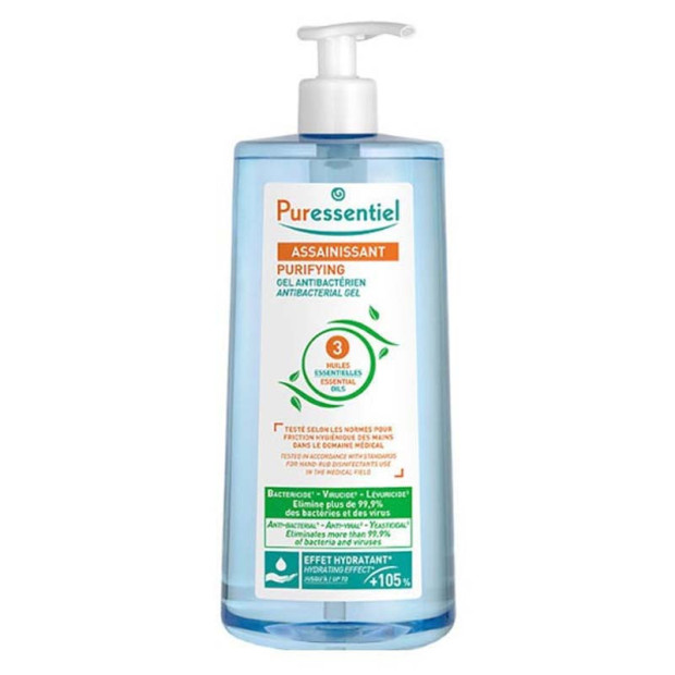 Gel antibactérien assainissant aux 3 huiles essentielles 975ml Puressentiel - Parashop