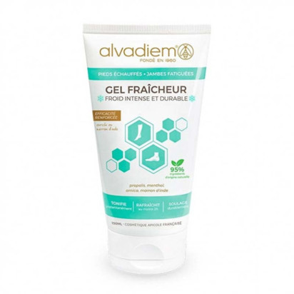 Gel fraîcheur jambes lourdes pieds fatigués, 150ml Alvadiem - Parashop