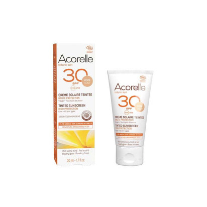 Crème solaire teintée SPF30 Doré, 50ml Acorelle - Parashop