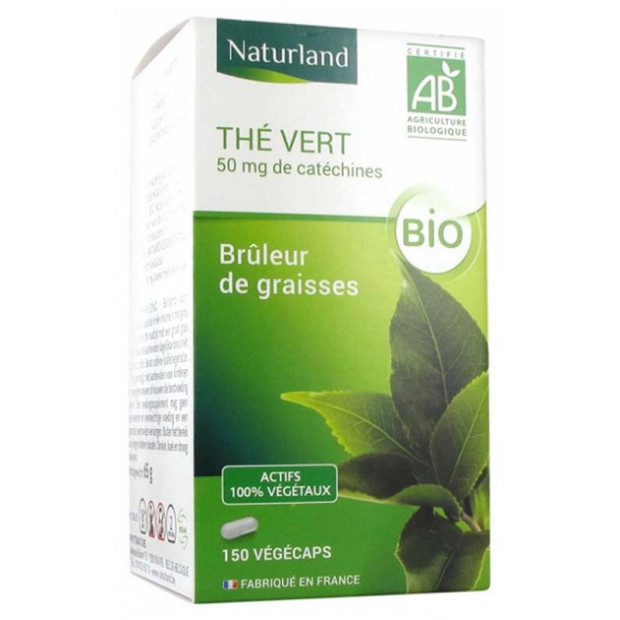 Thé Vert, 150 Végécaps Naturland - Parashop