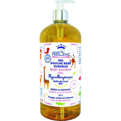 Gel douche Bébé hypoallergénique 1L Freesens - Parashop