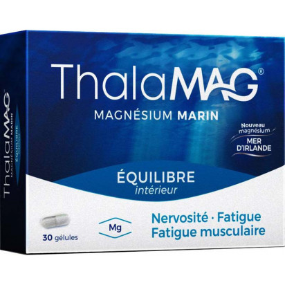 Magnésium marin naturel et micronisé, 150mg, Boîte 30 comprimés Thalamag - Parashop