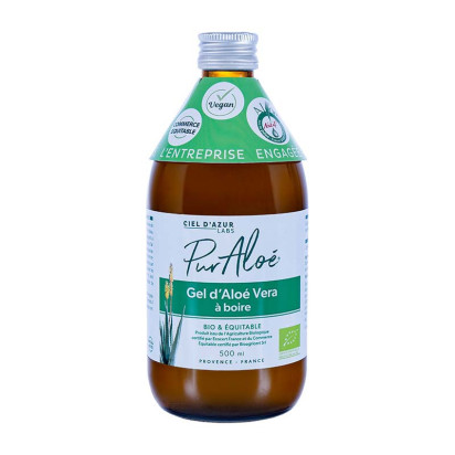 Gel à boire à l'aloé véra Bio et équitable 500ml Pur Aloe - Parashop