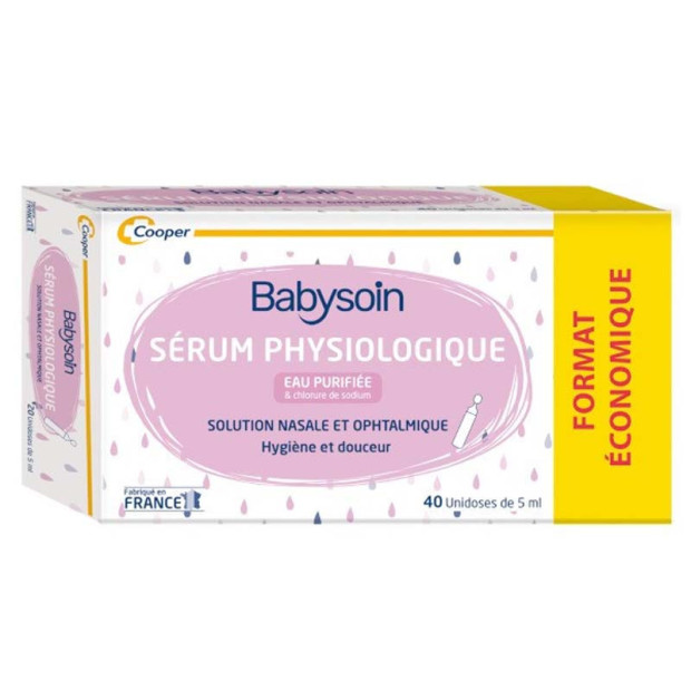 BABYSOIN Sérum physiologique x40 Cooper - Parashop