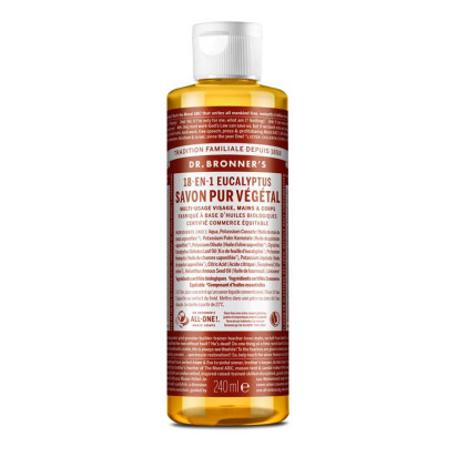 Savon liquide pure végétal eucalyptus, 240ml Dr Bronner'S - Parashop