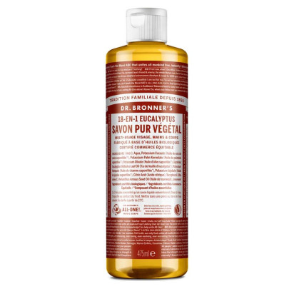 Savon liquide pure végétal eucalyptus, 475ml Dr Bronner'S - Parashop
