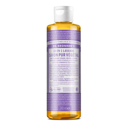 Savon liquide pure végétal lavande, 240ml Dr Bronner'S - Parashop