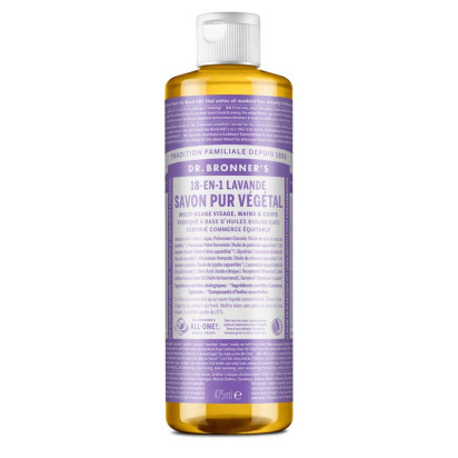Savon liquide pure végétal lavande, 475ml Dr Bronner'S - Parashop