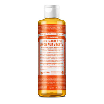 Savon liquide pure végétal tea tree, 240ml Dr Bronner'S - Parashop