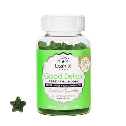 GOOD DETOX Essentiel boost détoxifiant, 60 gommes Lashilé Beauty - Parashop