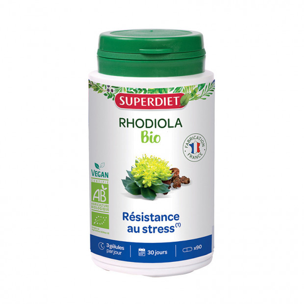 Rhodiola Détente & Sommeil bio, 90 gélules Super Diet - Parashop