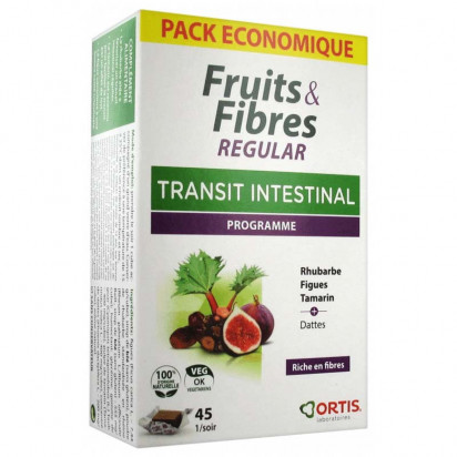 FRUITS & FIBRES REGULAR transit intestinal programme, 45 cubes