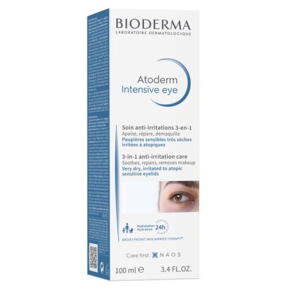 ATODERM Intensive yeux soin anti-irrittions 3-en-1, 100ml Bioderma - Parashop