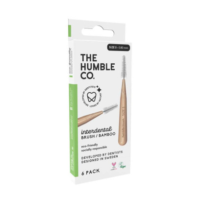 Brossettes interdentaires bambou 0,8mm vert pack de 6 Humble & Co - Parashop