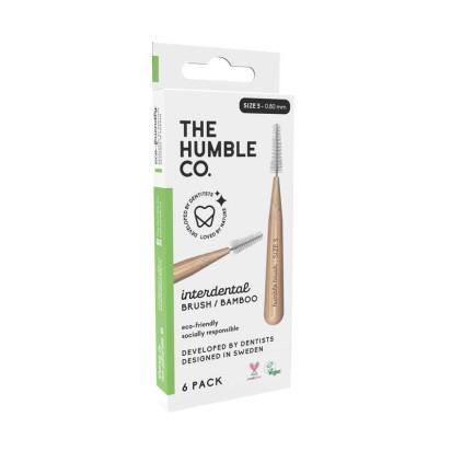 Brossettes interdentaires bambou 0,8mm vert pack de 6