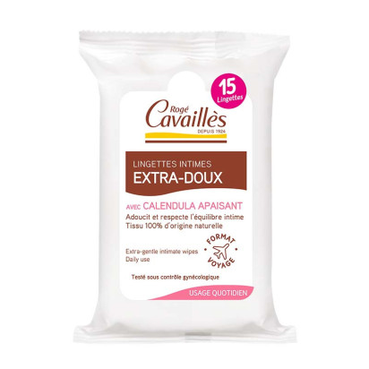 Lingettes intimes extra-doux, 15 lingettes