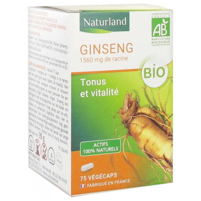 TONUS & VITALITÉ, Ginseng. 75vcaps Naturland - Parashop