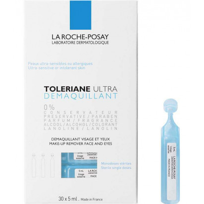 TOLERIANE Démaquillant visage et yeux, 30x5ml La Roche-Posay - Parashop