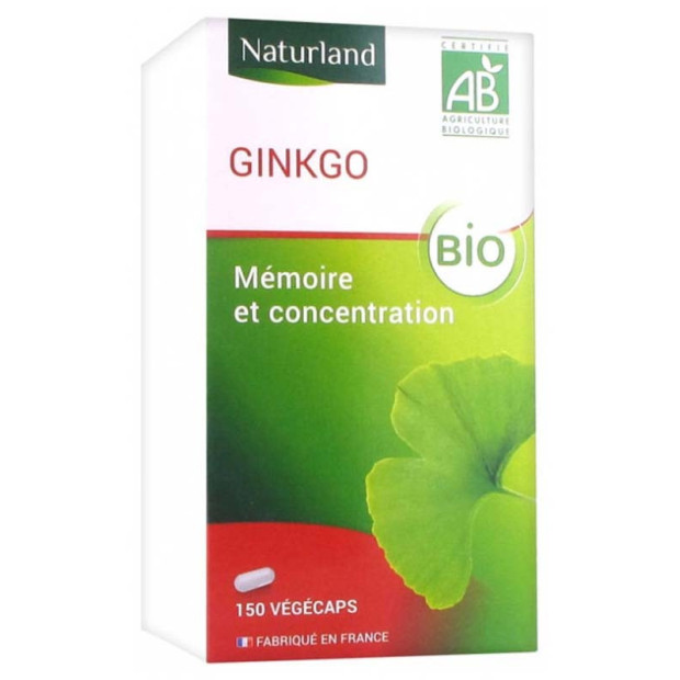 Ginkgo. Boîte 150 Végécaps Naturland - Parashop