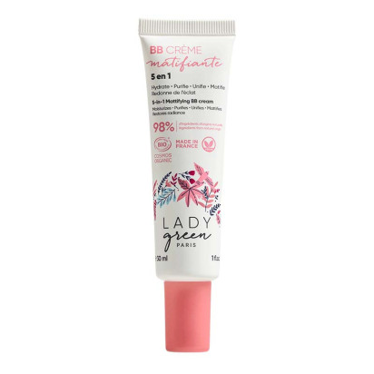BB Crème matifiante 5-en-1 très claire, 30ml Lady Green - Parashop