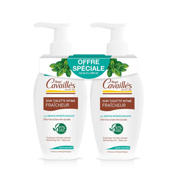 Soin toilette intime naturel fraîcheur, 2x250ml Rogé Cavailles - Parashop