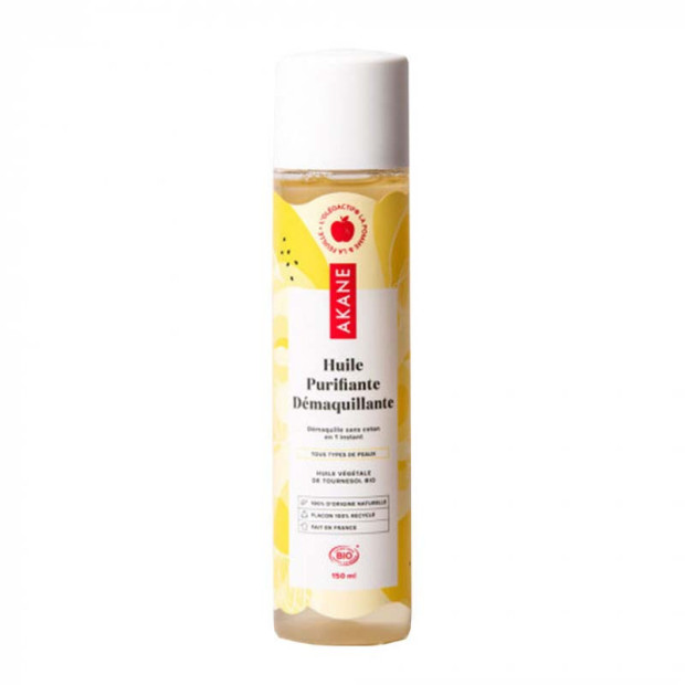 Huile démaquillante purifiante bio, 150ml Akane - Parashop