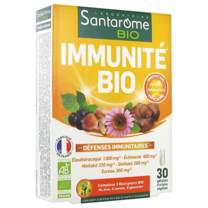 IMMUNITÉ BIO Défenses immunitaires, 30 gélules Santarôme - Parashop