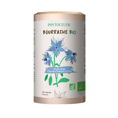 Bourrache Bio, 120 capsules Phytoceutic - Parashop