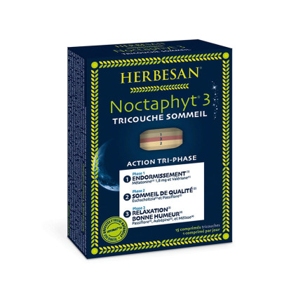 Noctaphyt Tricouche sommeil, 15 comprimés Herbesan - Parashop