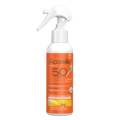 Spray solaire enfants SPF50 BIO, 150ml Acorelle - Parashop