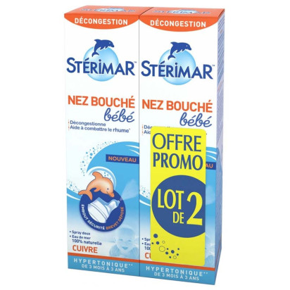 Nez bouché bébé, 2x100ml Sterimar - Parashop