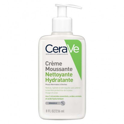 Crème moussante nettoyante hydratante visage, 236ml Cerave - Parashop