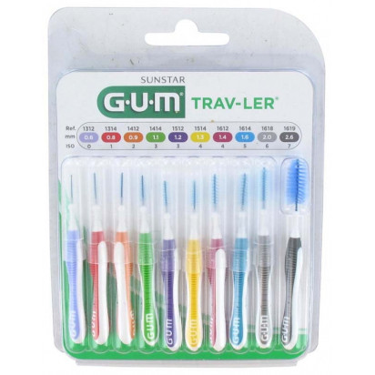 TRAV-LER pack 10 brossettes interdentaires Gum - Parashop