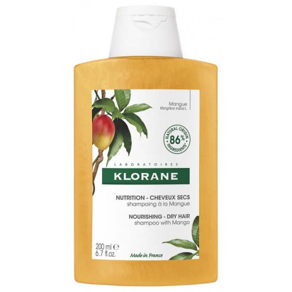 NUTRITION Cheveux secs - Shampoing à la mangue, 200ml Klorane - Parashop