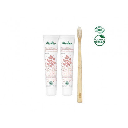 Duo dentifrice gencives sensibles + brosse à dents Melvita - Parashop