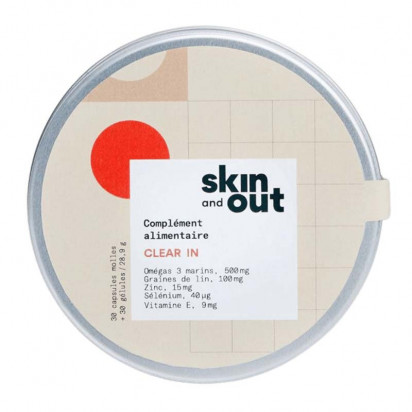 CLEAR IN Complément alimentaire stop-bouton, 30 gélules + 30 capsules Skin&Out - Parashop