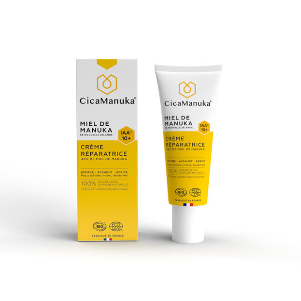 Crème réparatrice au Miel de Manuka IAA10+, 40ml  Cicamanuka - Parashop