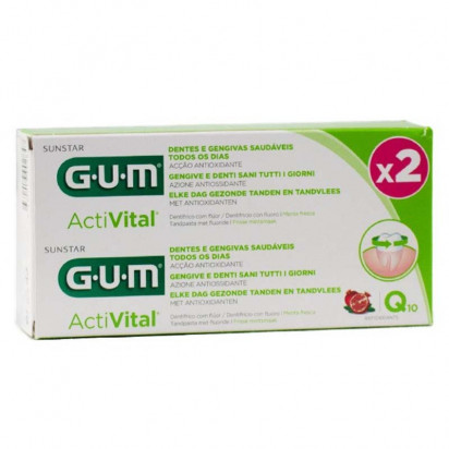 ACTIVITAL Dentifrice Q10, 2x75ml Gum - Parashop